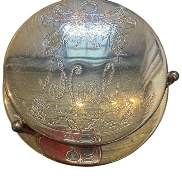 Vintage Silver Plated Noel Coasters Set Of 6 With Green Felt Backing - Picture 2 of 7